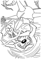 A coloring page of looney tunes